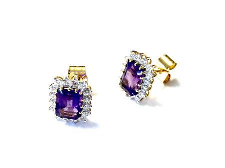 9 CT Yellow Gold Amethyst Pendant