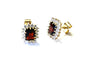 9 CT Yellow Gold Garnet Earring