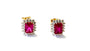 9 CT Yellow Gold Ruby Earring