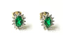 9 CT Yellow Gold Emerald Cz Earring.7X5