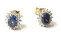 9 CT Yellow Gold Sapphire Cz Earring.7X5