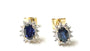 9 CT Yellow Gold Sapphire Cz Earring.6X4