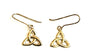 9 CT Yellow Gold Trinity Knot Drop Earrings