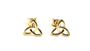 9 CT Yellow Gold Trinity Knot Stud Earrings