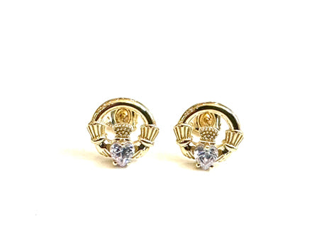 9 CT Yellow Gold Alexandrite Cz Birthstone Earrings