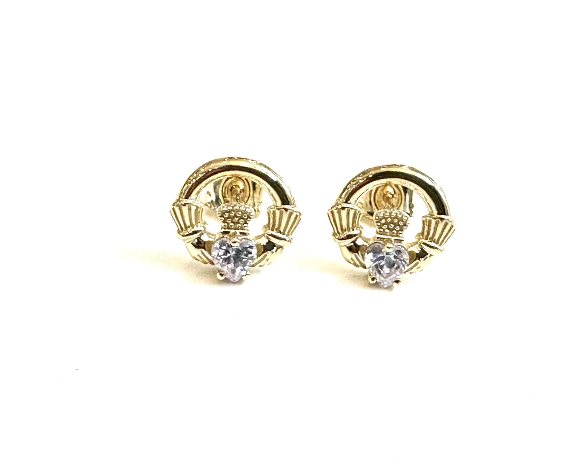 9 CT Yellow Gold Alexandrite Cz Birthstone Earrings