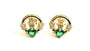 9 CT Yellow Gold Emerald Cz Birthstone Earrings