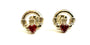 9 CT Yellow Gold Garnet Earrings