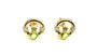 9 CT Yellow Gold Peridot Cz Birthstone Earrings