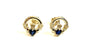 9 CT Yellow Gold Sapphire Cz Birthstone Earrings