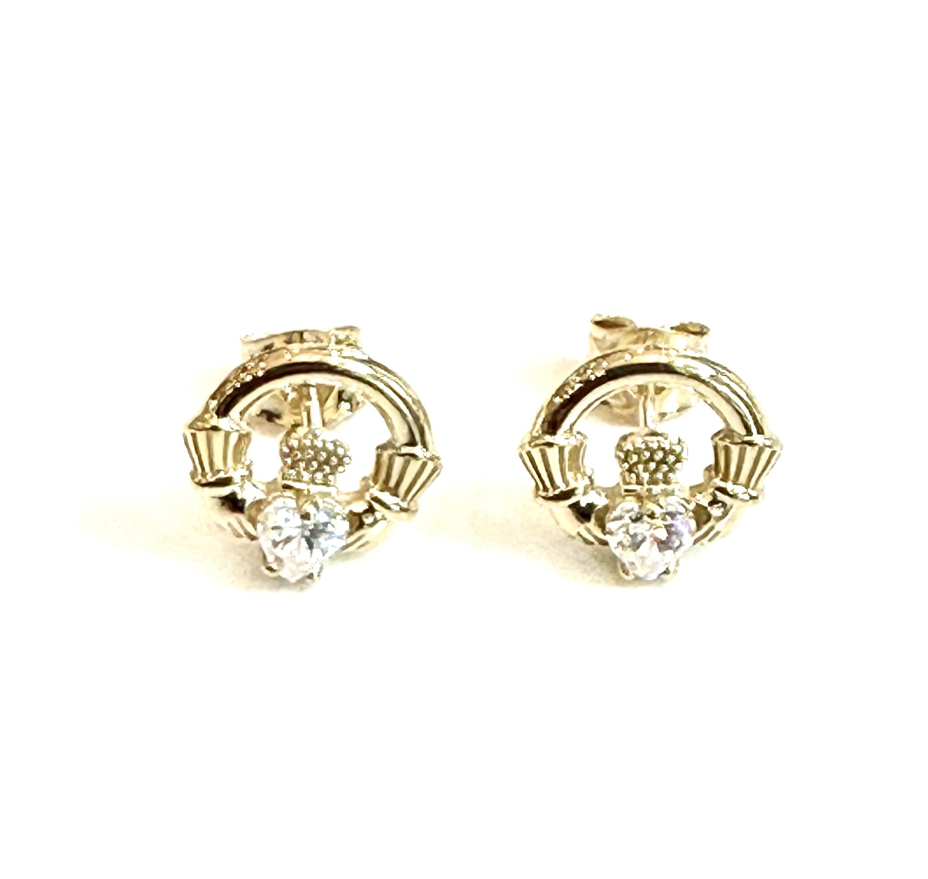 9 CT Yellow Gold Cz Birthstone Earrings