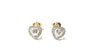 9 CT Yellow Gold Heart Earring.