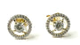 9 CT Yellow Gold White Cz Earring.