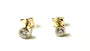 9 CT Yellow Gold Cz 4mm Stone Set Earring.