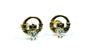 9 CT Yellow Gold White Stone Earring