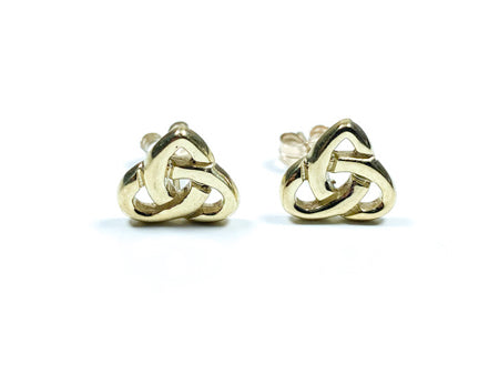 9 CT Yellow Gold Trinity Knot Earring
