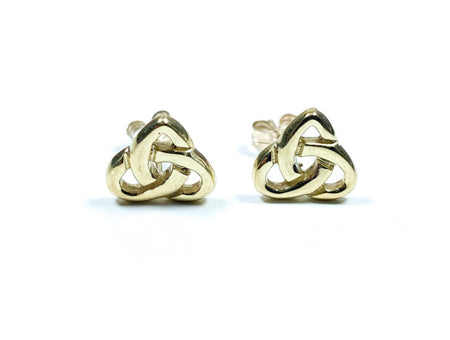 9 CT Yellow Gold Trinity Knot Earring