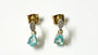 9 CT Yellow Gold Aquamarine Cz Earring.