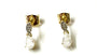 9 CT Yellow Gold White Cz Earring.