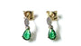 9 CT Yellow Gold Emerald Cz Earring.