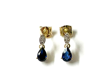 A Yellow Gold Sapphire Cz Necklace