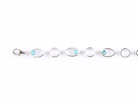 Aquamarine Cubic Zirconia Bracelet