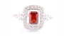 Garnet & White Cubic Zirconia Ring