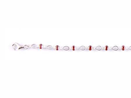 Garnet Cubic Zirconia Bracelet