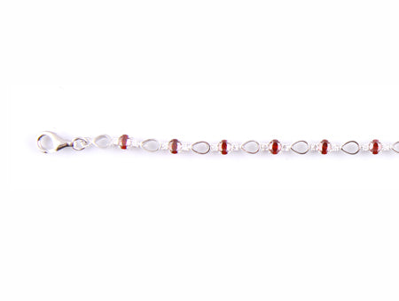 Garnet Cubic Zirconia Bracelet