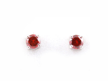 Garnet Cubic Zirconia Earring