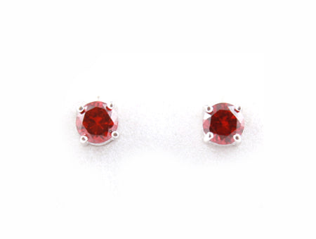 Garnet Cubic Zirconia Earring