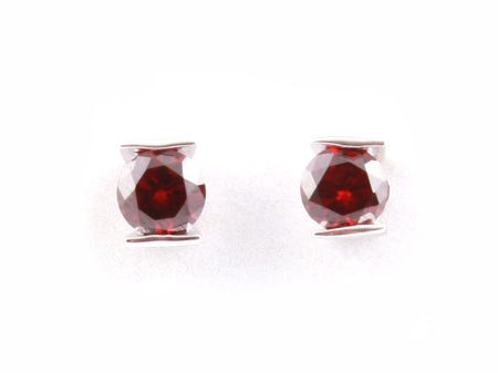Garnet Cubic Zirconia Earring