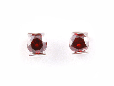 Garnet Cubic Zirconia Earring