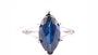 A Sapphire & White Cubic Zirconia Ring