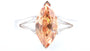 Champagne/Smokey Quartz & White Cubic Zirconia Ring