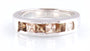Champagne/Smokey Quartz & White Cubic Zirconia Ring