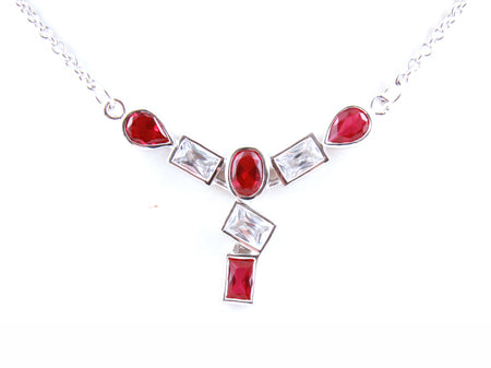 Ruby Cubic Zirconia Necklace