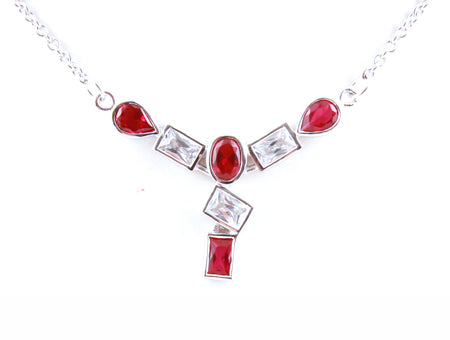 Ruby Cubic Zirconia Necklace