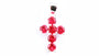 A Ruby & White Cubic Zirconia Pendant.