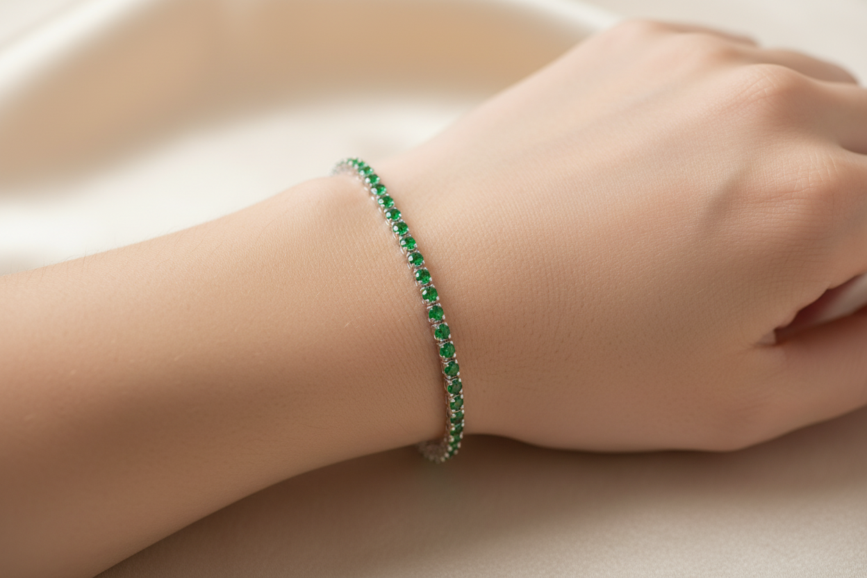 Emerald Cubic Zirconia Bracelet