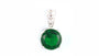 A Emerald & White Cubic Zirconia Pendant.