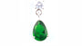 A Emerald & White Cubic Zirconia Pendant.