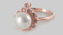 A Rose Gold with Pearl Ring
