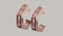 A Silver with Rose Gold Plate Earring