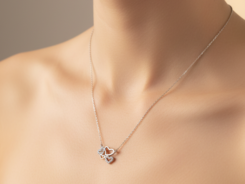 A White Cubic Zirconia Necklace.