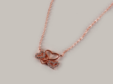 Silver with Rose Gold Plate Necklace