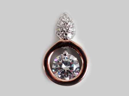 A Silver with Rose Gold Plate Pendant