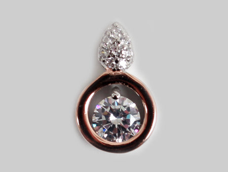 A Silver with Rose Gold Plate Pendant
