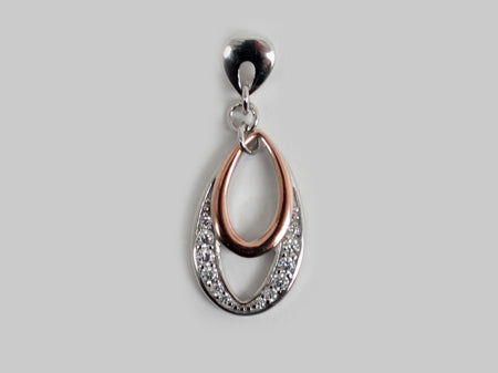 A Silver with Rose Gold Plate Pendant