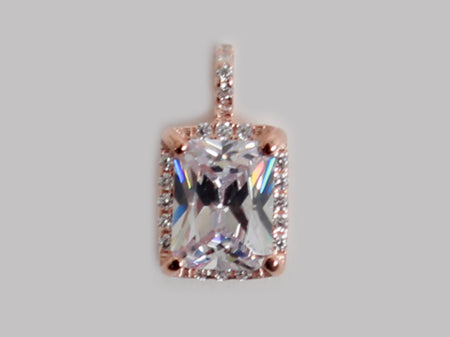 A Silver with Rose Gold Plate Pendant